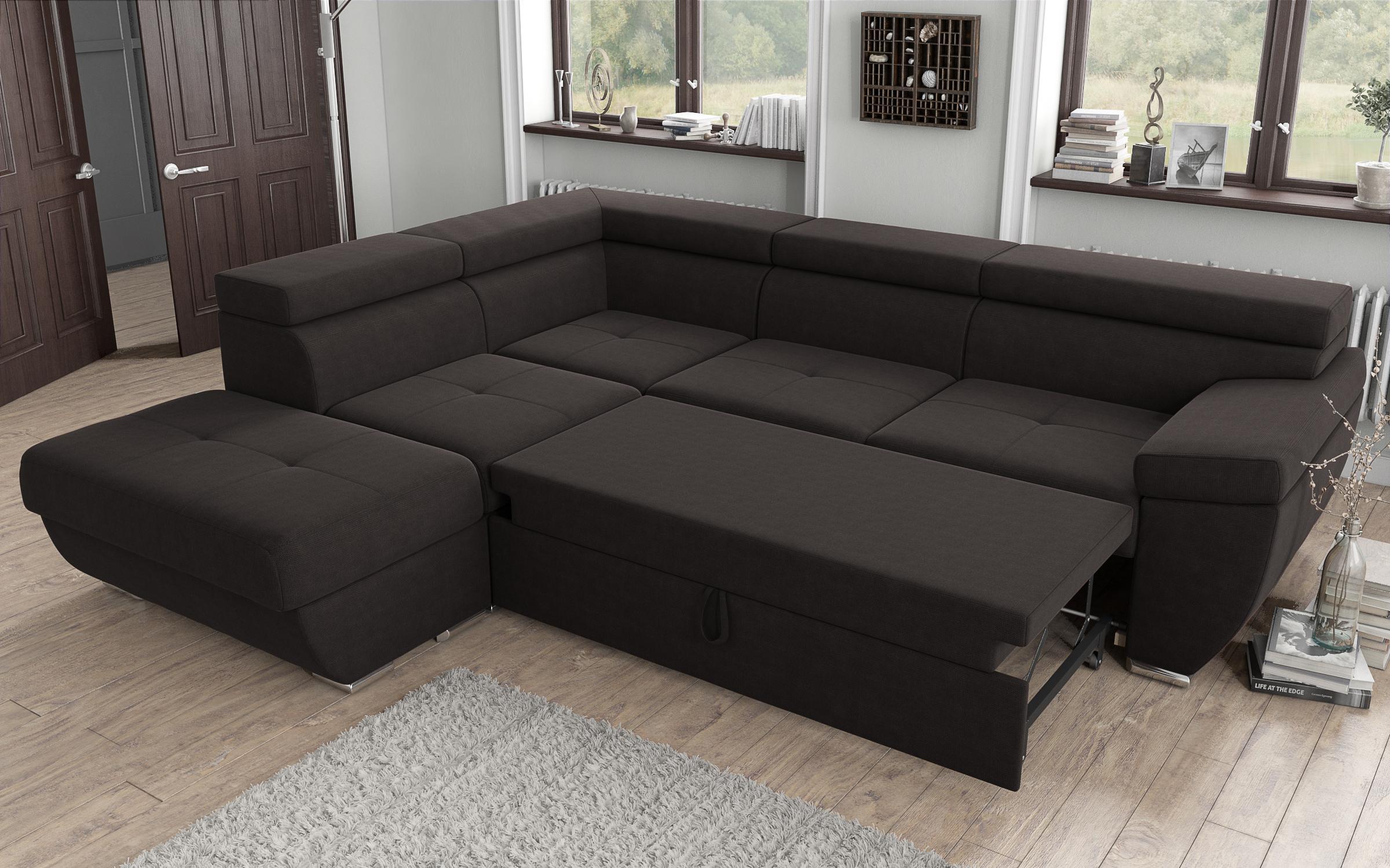 Γωνιακός καναπές – κρεβάτι  Dilan, ανθρακί  7